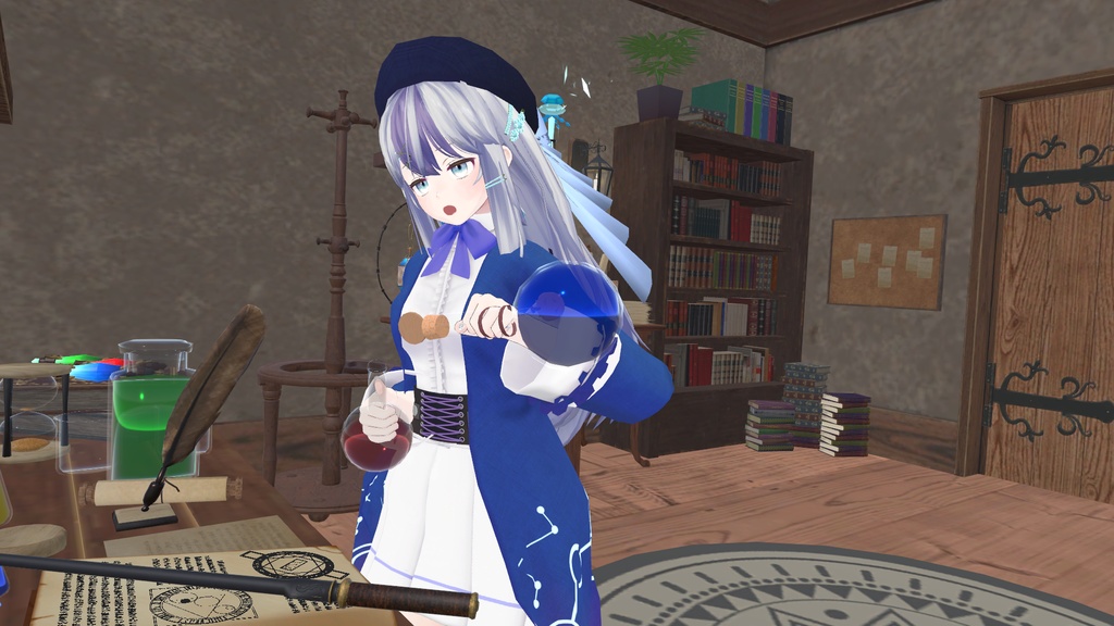 【4アバター対応】魔法使いの衣装&魔法の杖