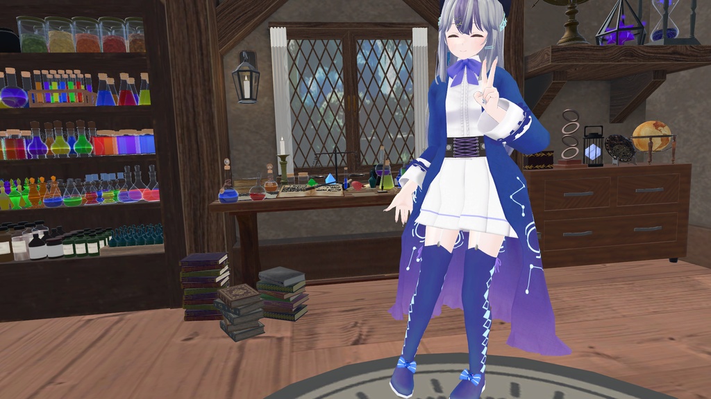 【4アバター対応】魔法使いの衣装&魔法の杖