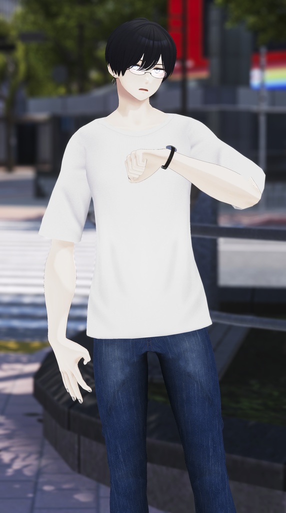 【杏里・水瀬 専用衣装】白Tシャツ&ジーパン