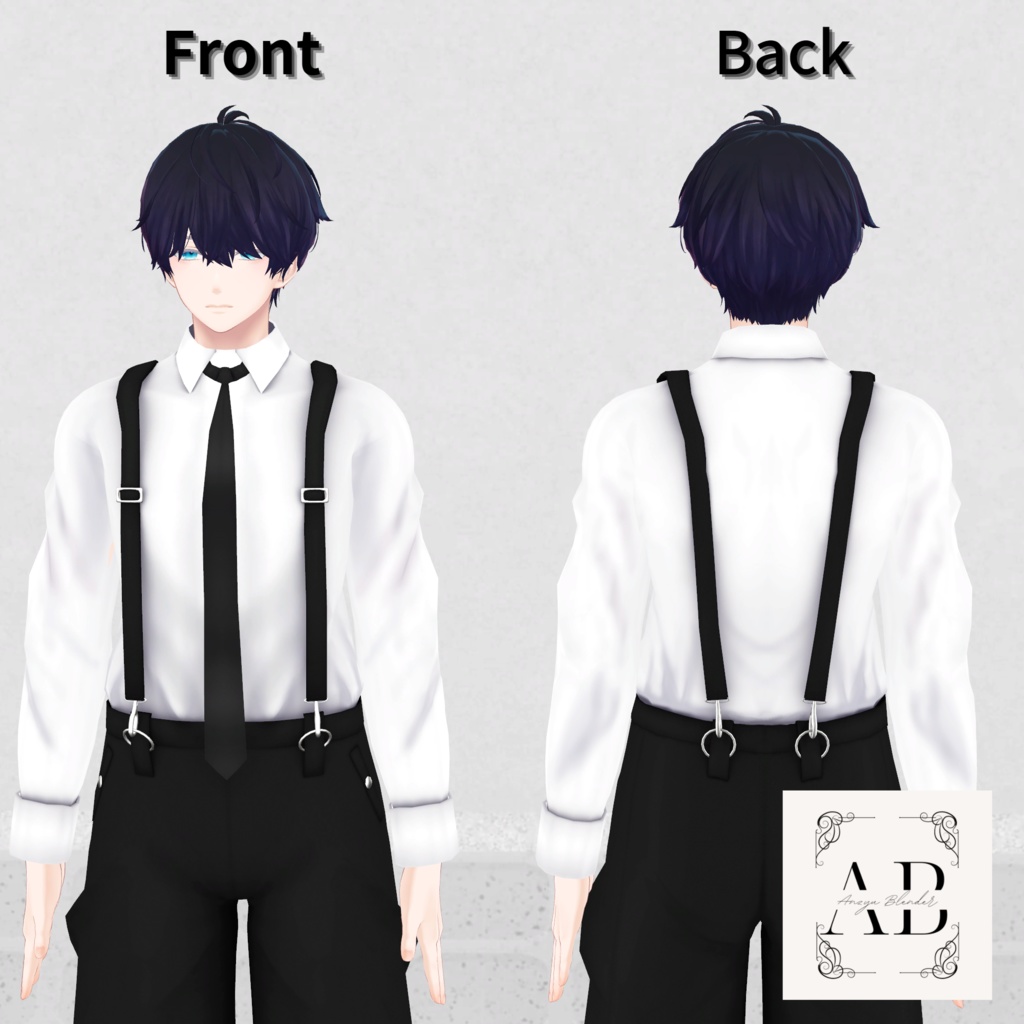 【水瀬専用衣装】サスペンダー付きズボン&シャツ