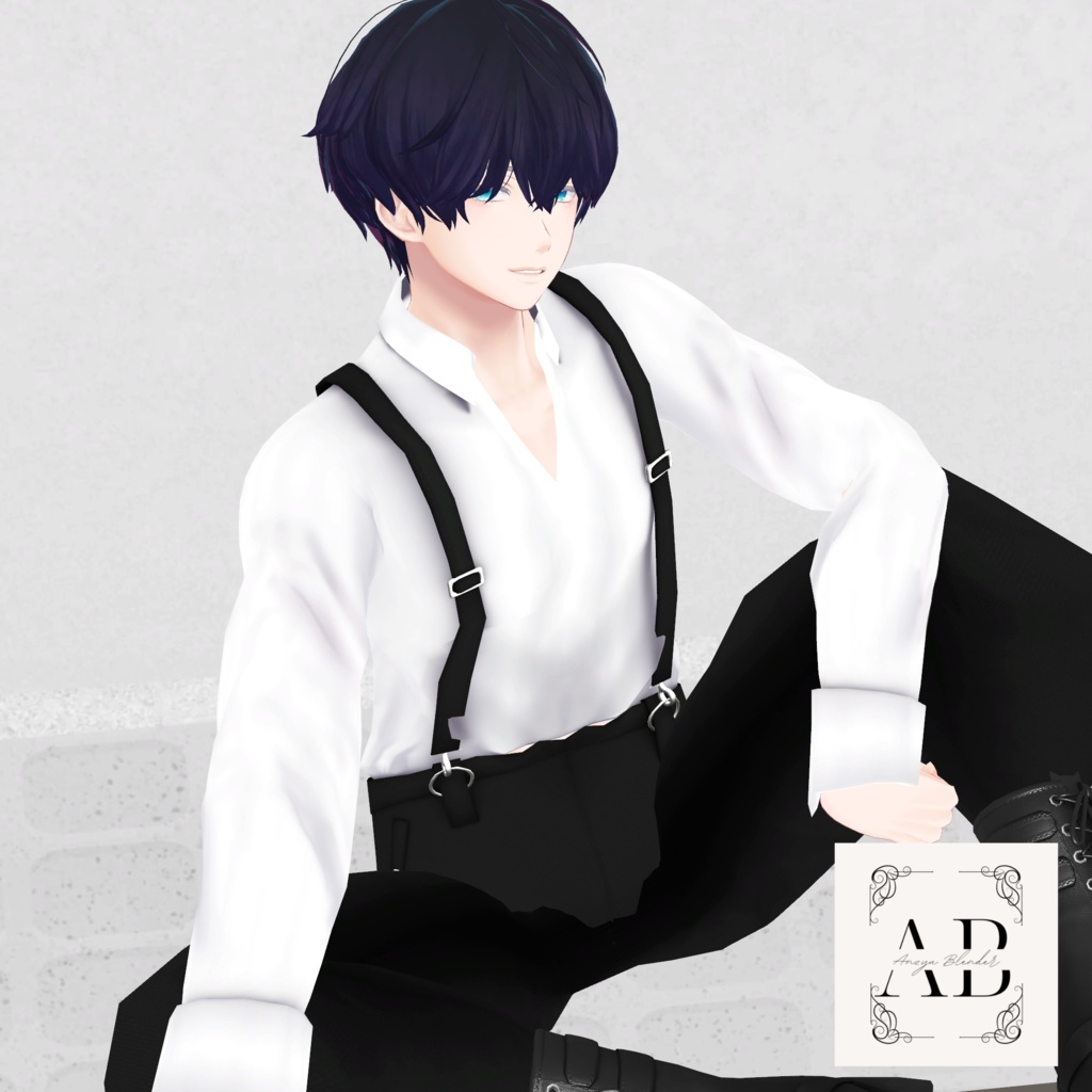 【水瀬専用衣装】サスペンダー付きズボン&シャツ