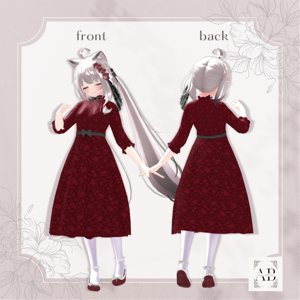 【7アバター対応】party ribbon dress