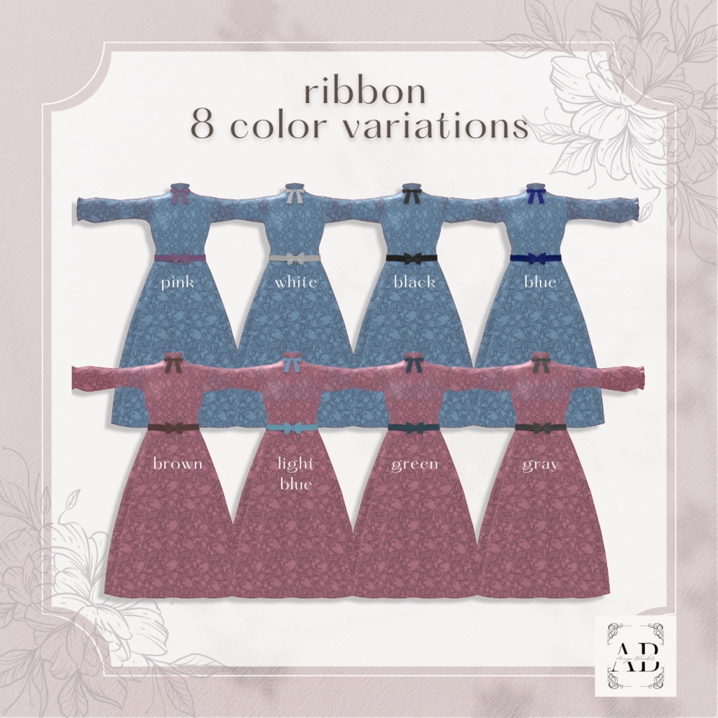 【7アバター対応】party ribbon dress