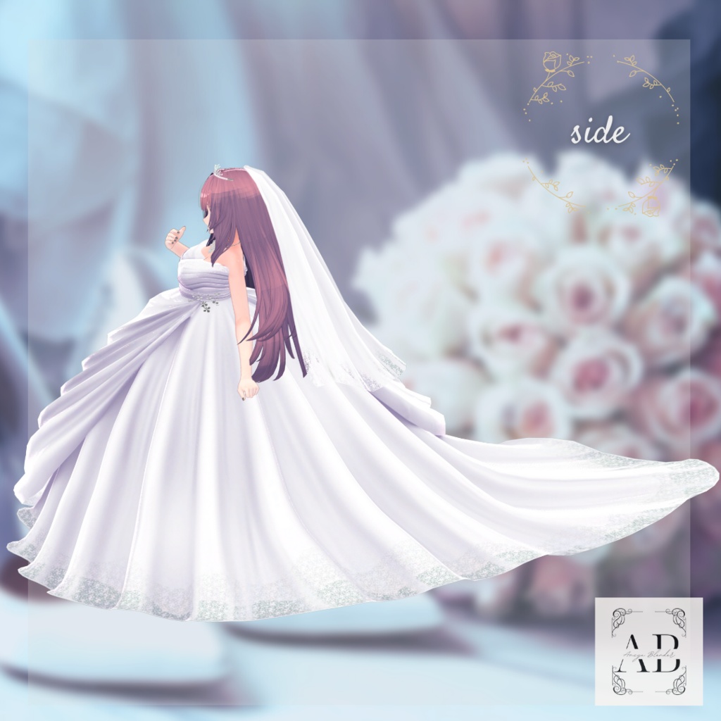 【15アバター対応】ウェディングドレス