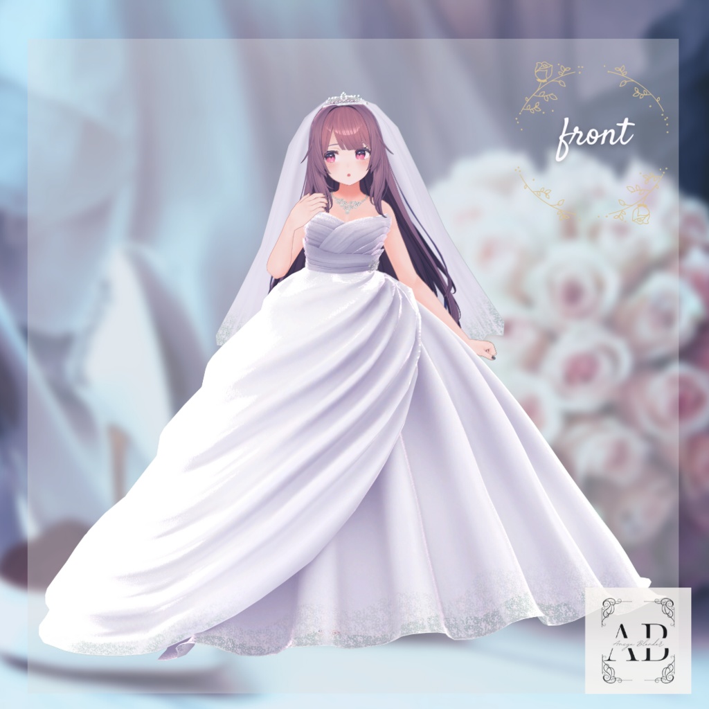 【15アバター対応】ウェディングドレス