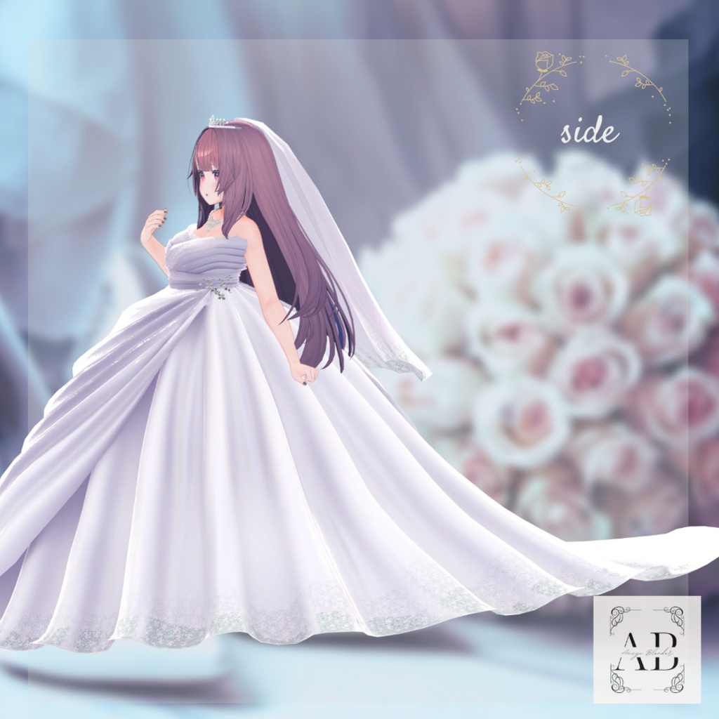 【15アバター対応】ウェディングドレス