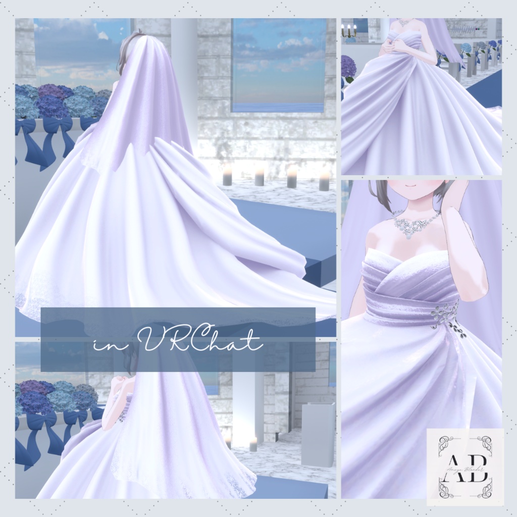 【15アバター対応】ウェディングドレス