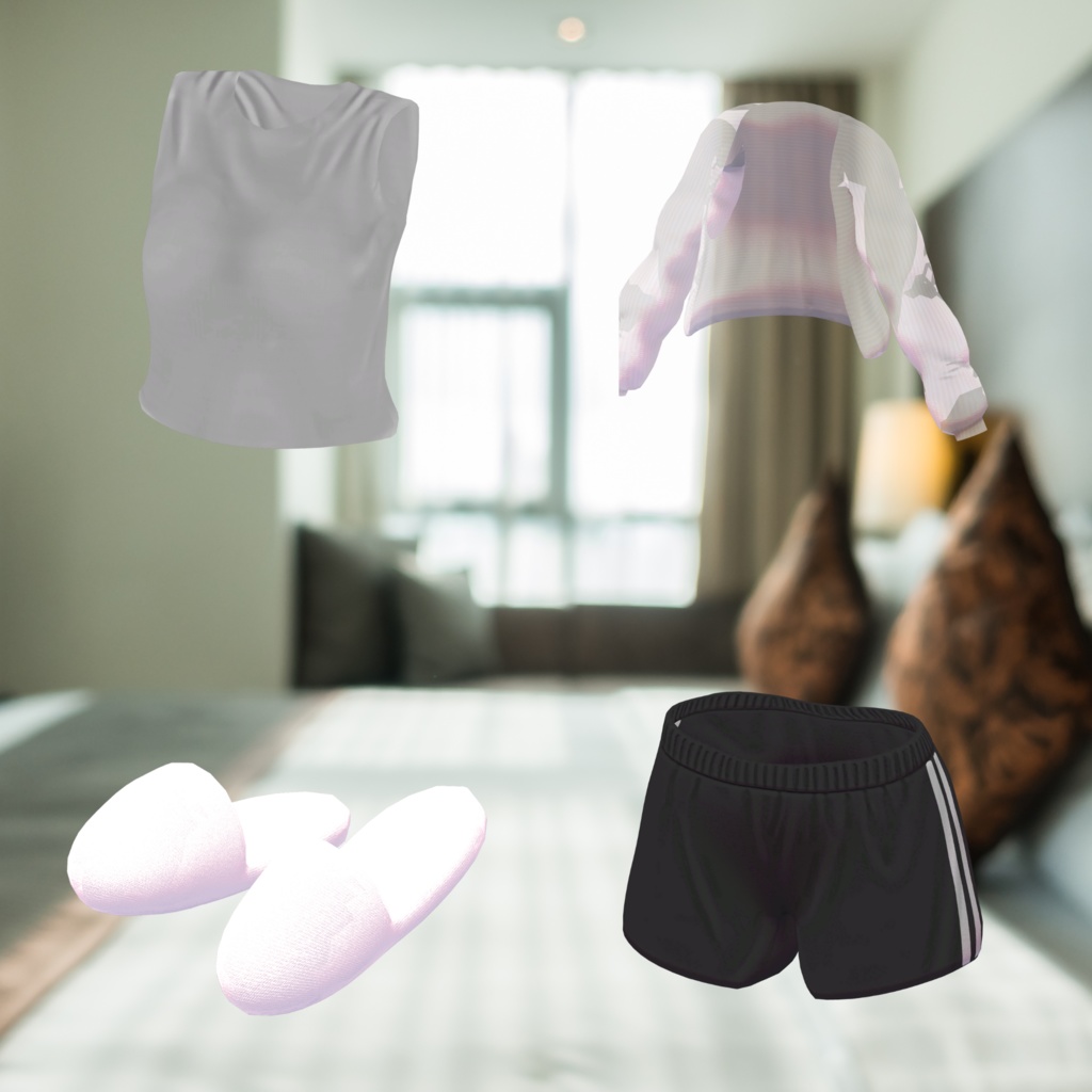 【2アバター対応】夏にぴったりラフなパジャマ