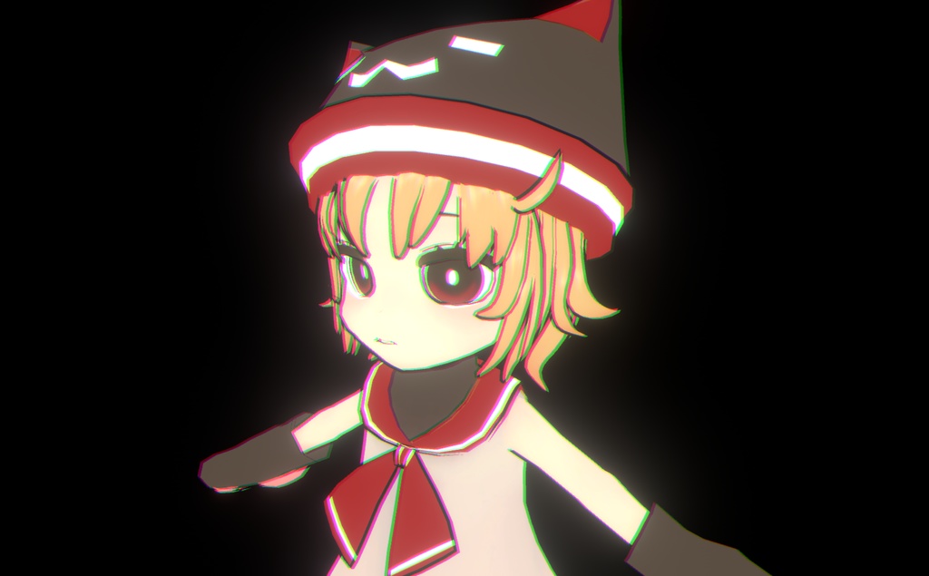 【VRChat想定】Glich Effect Shader