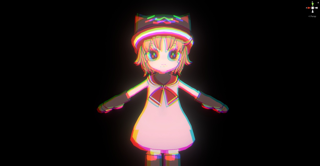 【VRChat想定】Glich Effect Shader