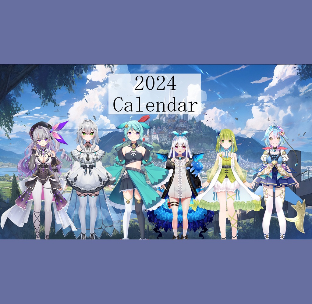 2024卓上カレンダー　サイズ（B6）