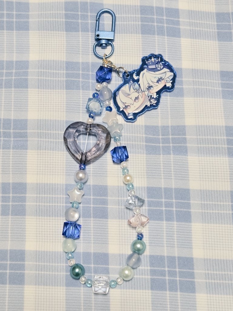 ビーズキーホルダーB(アクリルチャーム付き)