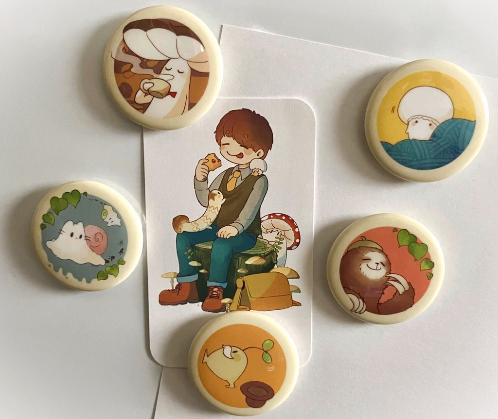 キャラクターの缶マグネット
