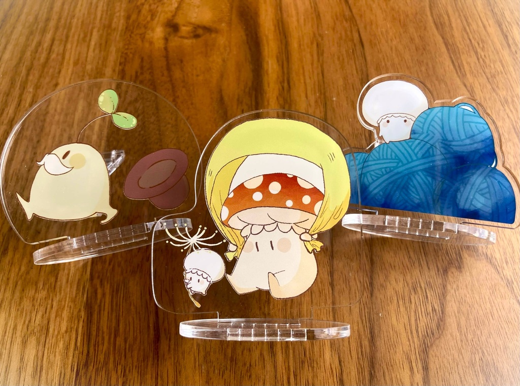 きのこたちのアクリルスタンド