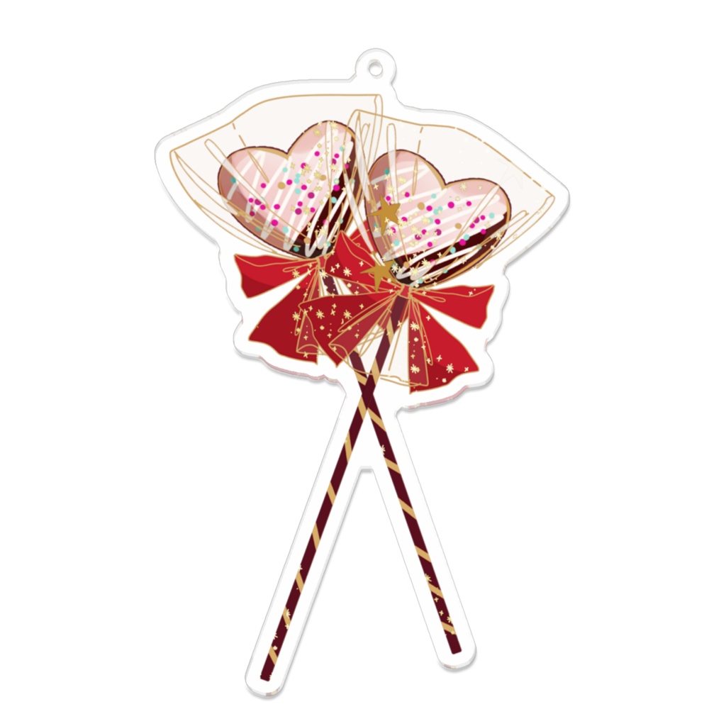 ポップチョコのアクリルキーホルダー【透明バージョン】