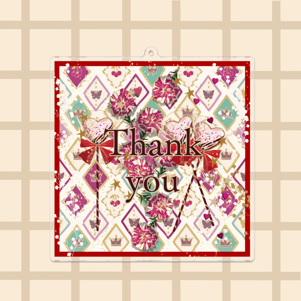 ポップチョコのアクリルキーホルダー【thank youバージョン】