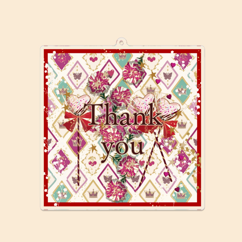 ポップチョコのアクリルキーホルダー【thank youバージョン】