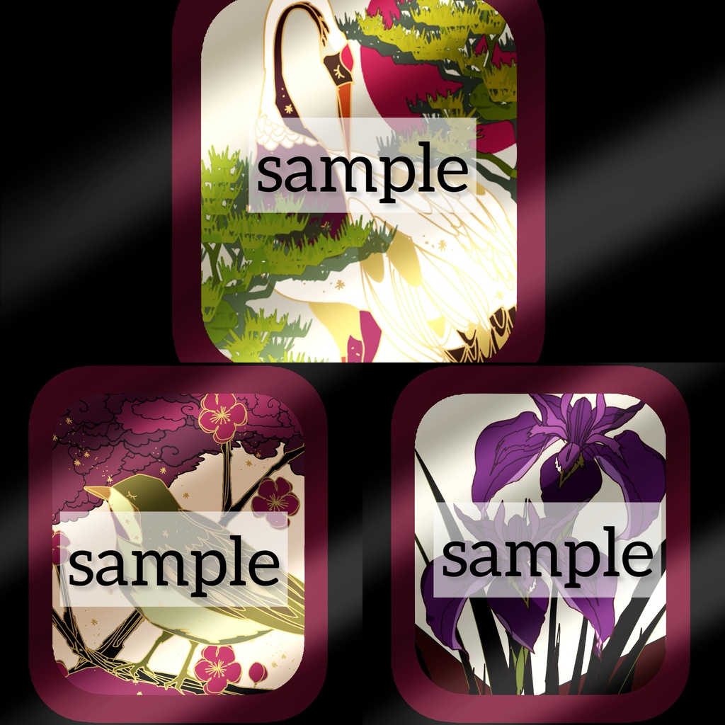 【アップルウォッチ壁紙】モダンな花札の壁紙