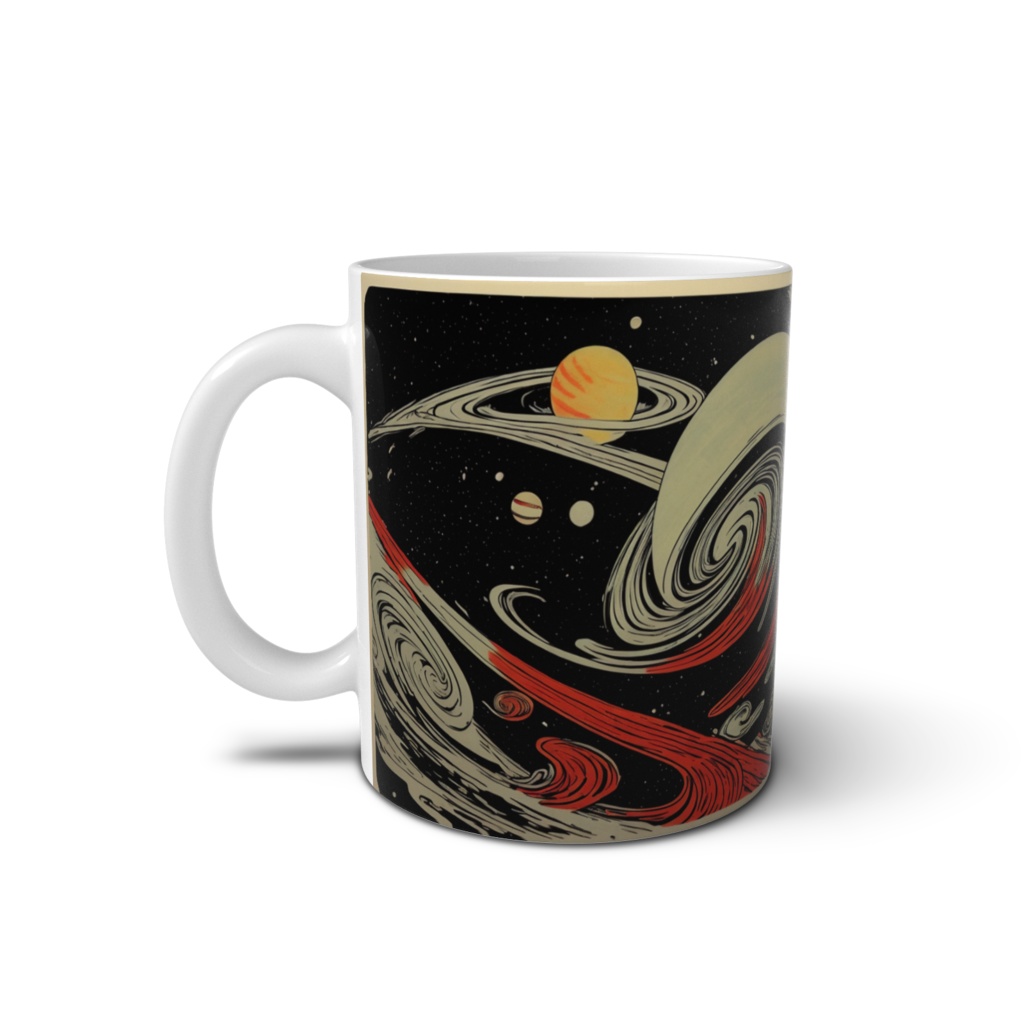 波で描くspaceデザインマグカップ