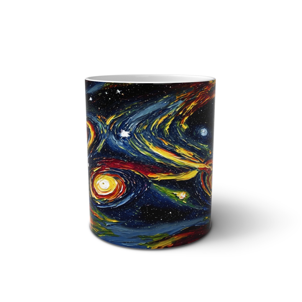 油絵でデザインされたマグカップ