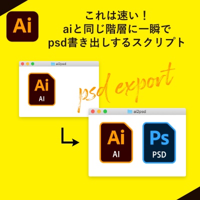 【illustrator jsx】これは速い！aiと同じ階層に一瞬でpsd書き出しするスクリプト