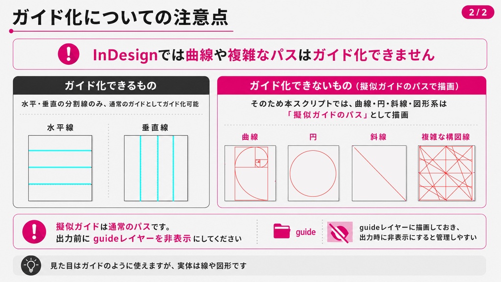 【InDesign】単ページ・見開き対応。テンプレート不要で黄金比等のデザイン構図を一瞬で自動生成するInDesignスクリプト「ID GoldenRatio & DesignComposition Maker」