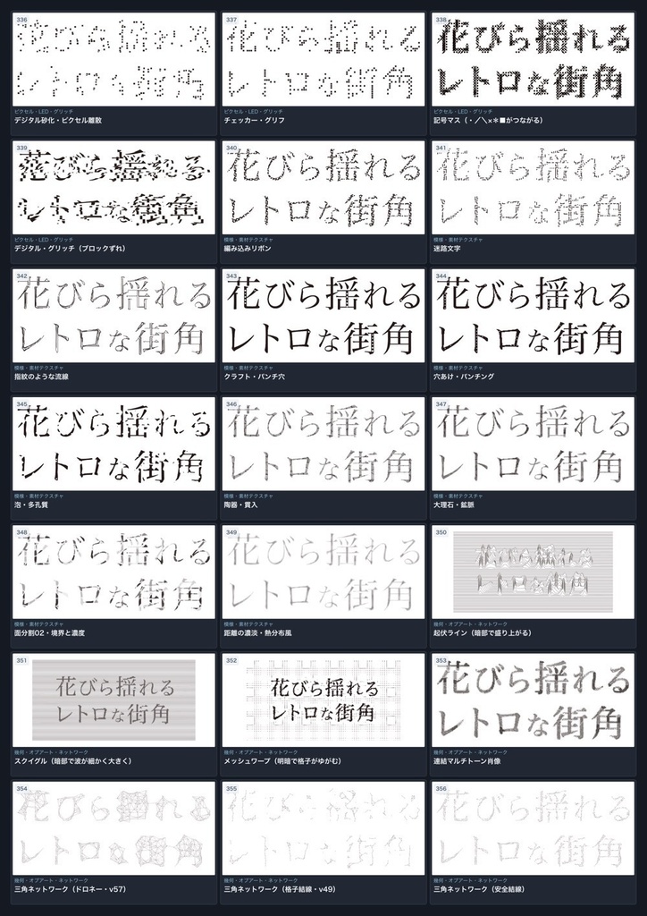 【Illustrator】Photoshop不要!かすれ・グランジ・墨だまりなど350種以上のアナログ加工フィルタで文字加工&ベクター化できるプラグイン「Text Effects Mixer」