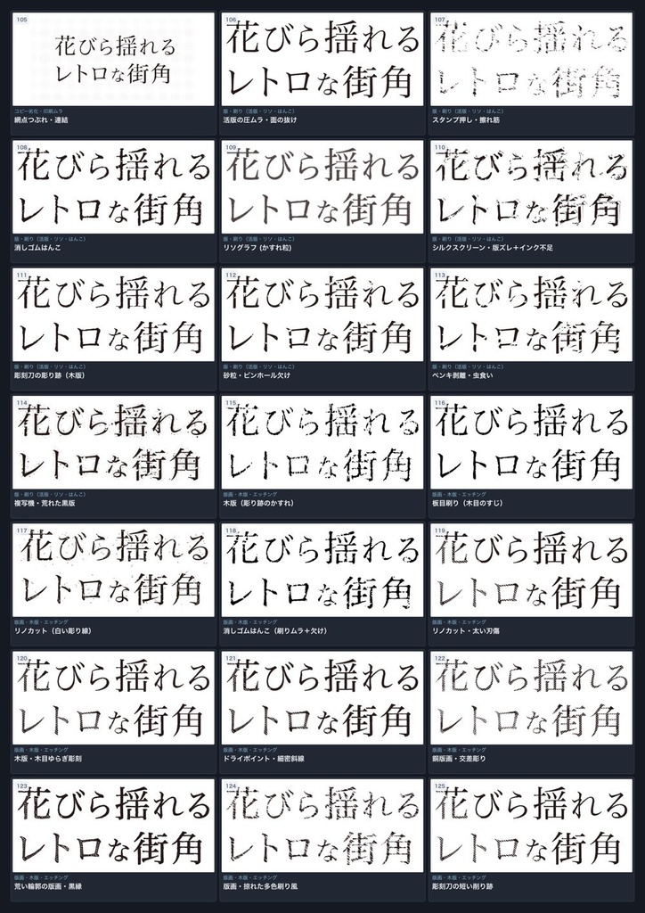 【Illustrator】Photoshop不要!かすれ・グランジ・墨だまりなど350種以上のアナログ加工フィルタで文字加工&ベクター化できるプラグイン「Text Effects Mixer」