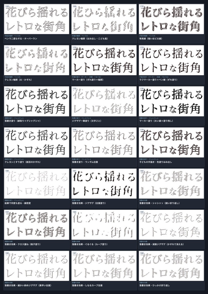 【Illustrator】Photoshop不要!かすれ・グランジ・墨だまりなど350種以上のアナログ加工フィルタで文字加工&ベクター化できるプラグイン「Text Effects Mixer」