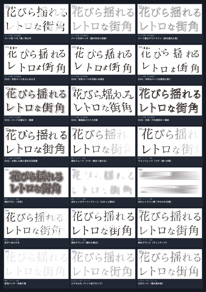 【Illustrator】Photoshop不要!かすれ・グランジ・墨だまりなど350種以上のアナログ加工フィルタで文字加工&ベクター化できるプラグイン「Text Effects Mixer」