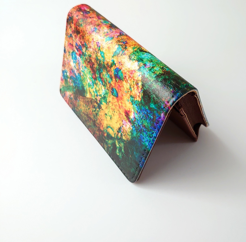 花畑 レザー製名刺入れ お出かけを楽しく