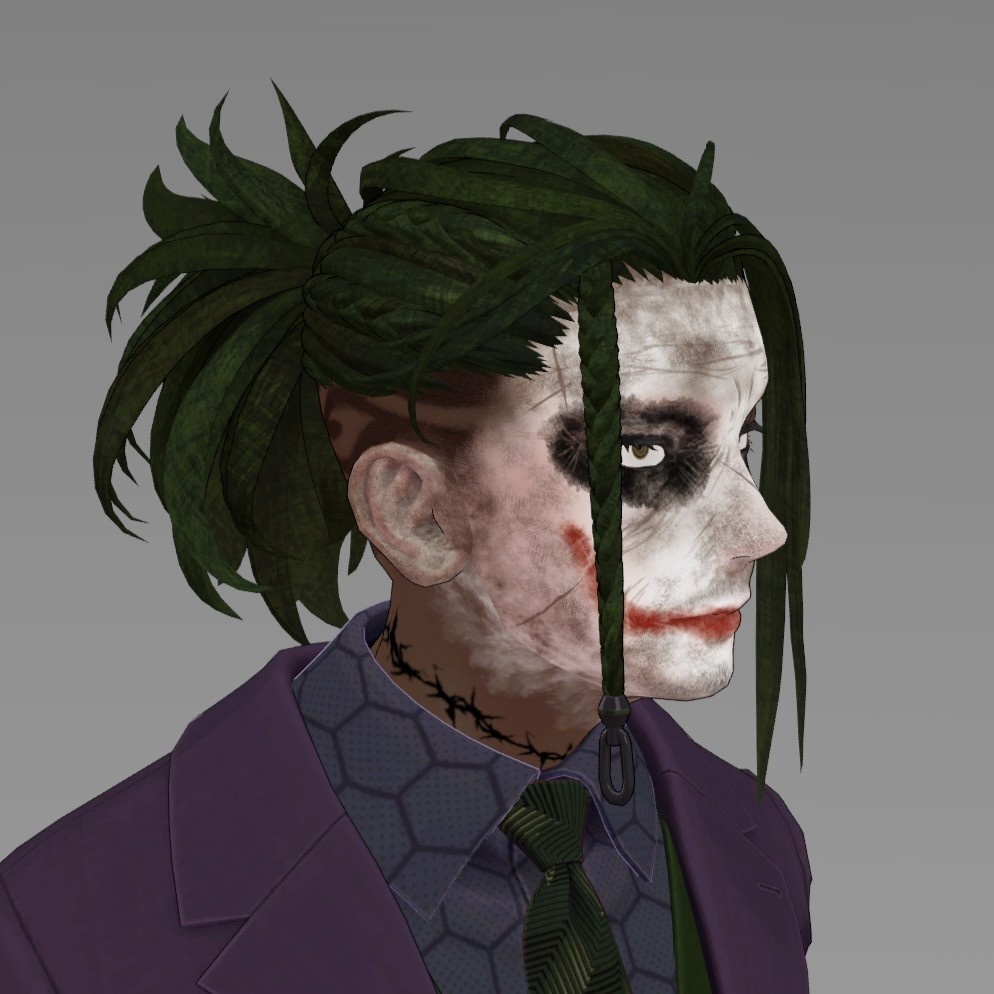 【Free】Techie/テッキー&ビジネススーツ(ドレスシャツ&ネクタイ)専用 ジョーカー風メイクテクスチャ