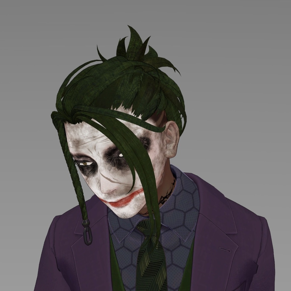 【Free】Techie/テッキー&ビジネススーツ(ドレスシャツ&ネクタイ)専用 ジョーカー風メイクテクスチャ