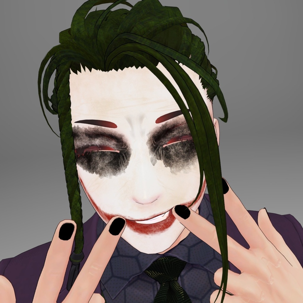 【Free】Techie/テッキー&ビジネススーツ(ドレスシャツ&ネクタイ)専用 ジョーカー風メイクテクスチャ