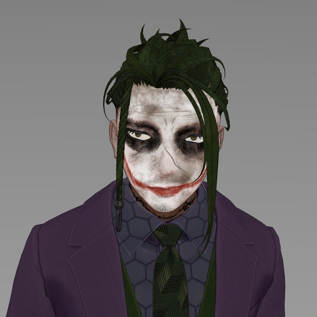 【Free】Techie/テッキー&ビジネススーツ(ドレスシャツ&ネクタイ)専用 ジョーカー風メイクテクスチャ