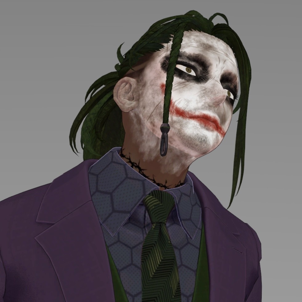 【Free】Techie/テッキー&ビジネススーツ(ドレスシャツ&ネクタイ)専用 ジョーカー風メイクテクスチャ