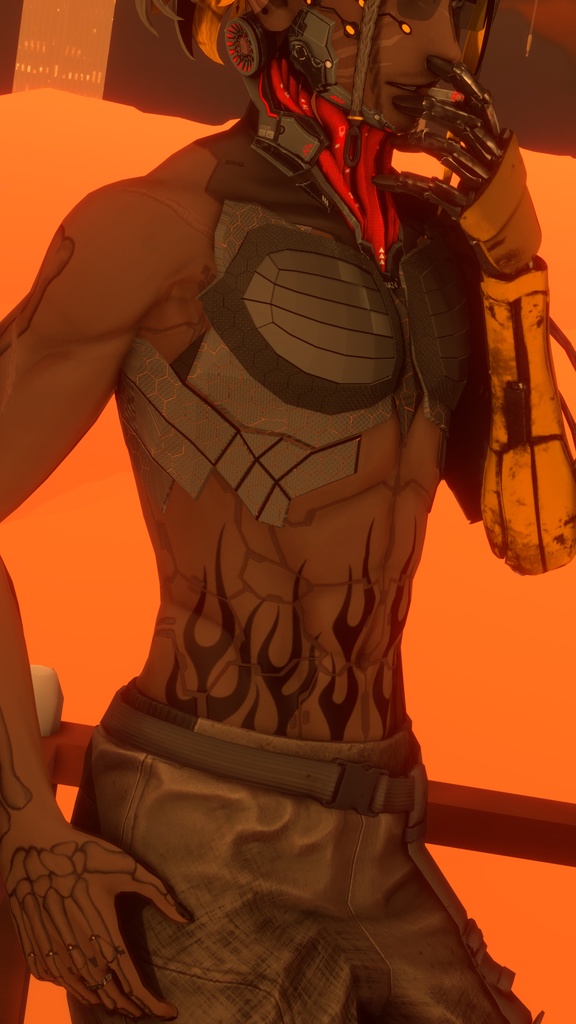 【無料】サイバー胸部アーマー【Techie/テッキー対応】