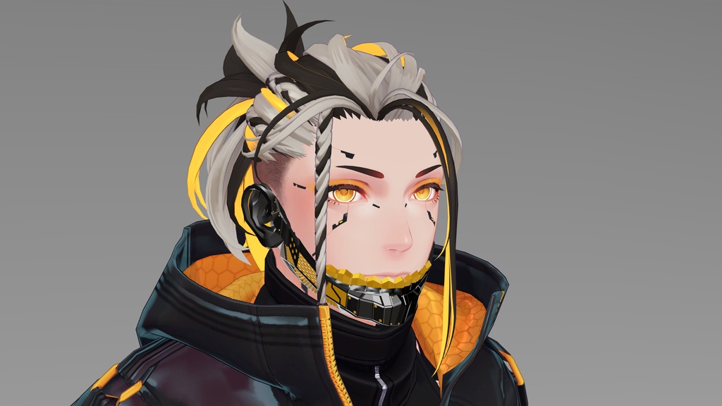 【Techie対応】サイバー感あるメカ顎パーツ【珍飯亭アバター準対応】