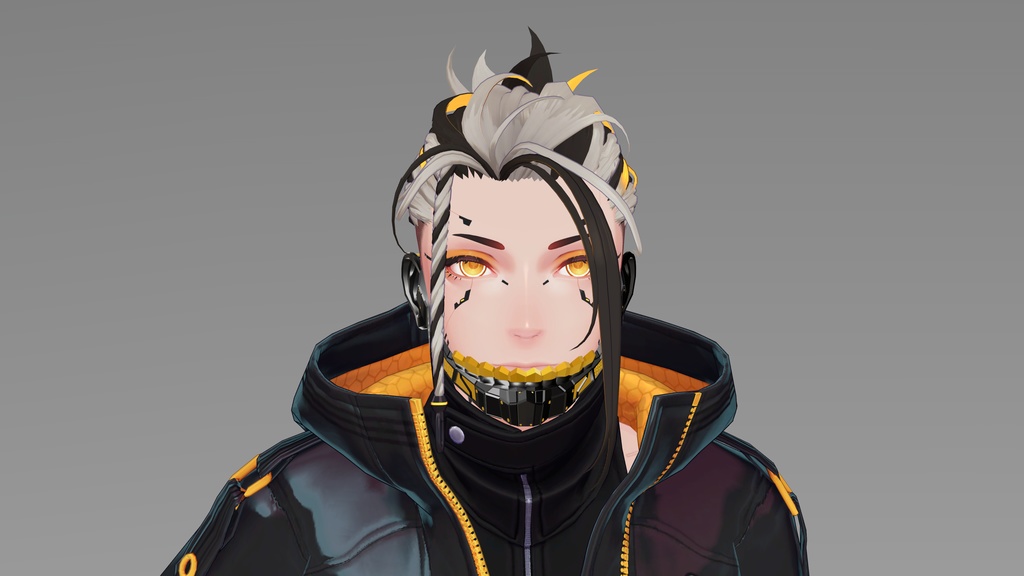 【Techie対応】サイバー感あるメカ顎パーツ【珍飯亭アバター準対応】