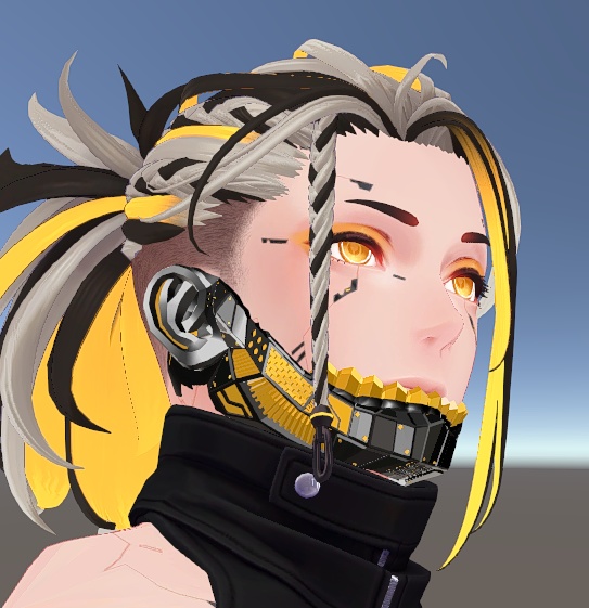 【Techie対応】サイバー感あるメカ顎パーツ【珍飯亭アバター準対応】