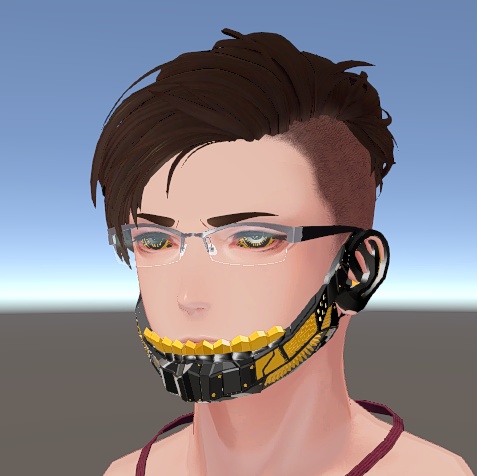 【Techie対応】サイバー感あるメカ顎パーツ【珍飯亭アバター準対応】