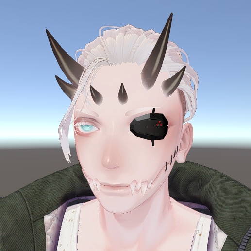 【Techie対応】シンプル眼帯【その他珍飯亭アバターほぼ対応】