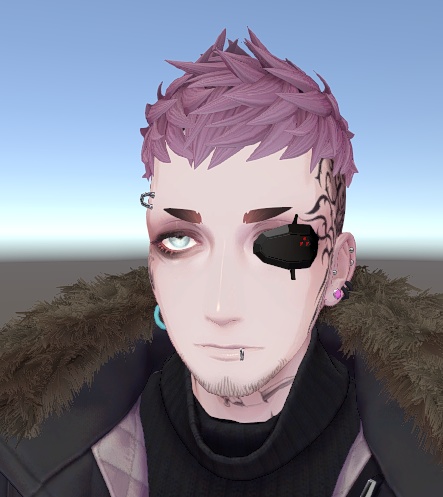 【Techie対応】シンプル眼帯【その他珍飯亭アバターほぼ対応】