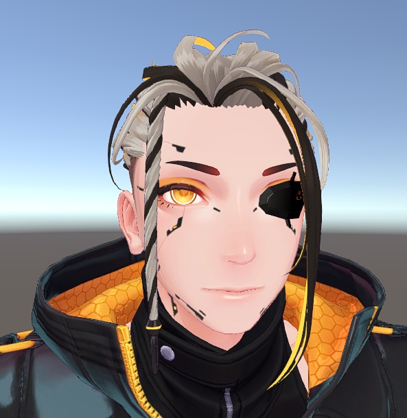 【Techie対応】シンプル眼帯【その他珍飯亭アバターほぼ対応】