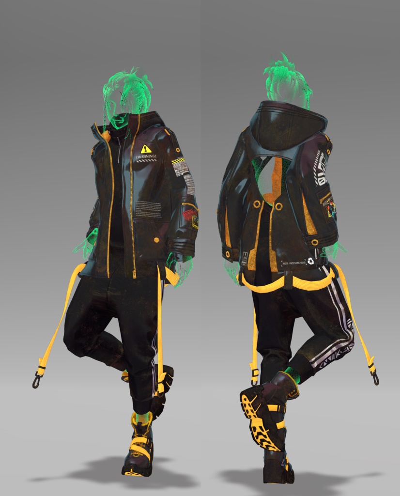 珍飯亭アバターデフォルト服用(ロマド/テッキー/ゼヴ) 汚しテクスチャ  .Clip .PNG