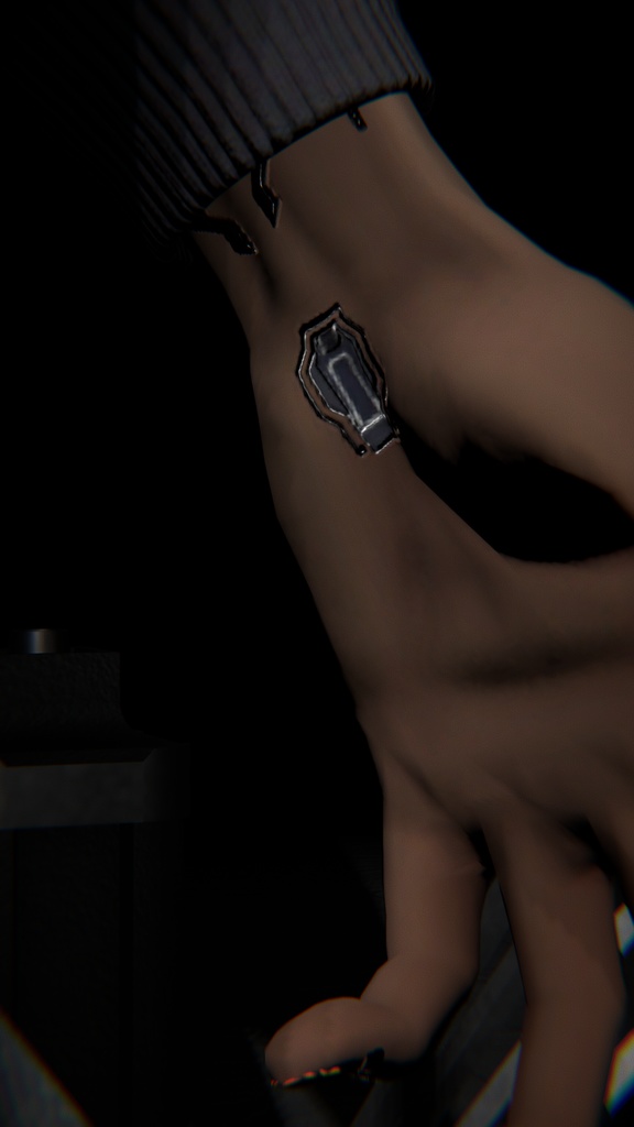 【珍飯亭男性ボディ対応】右手(+左手)のサイバーウェアテクスチャ