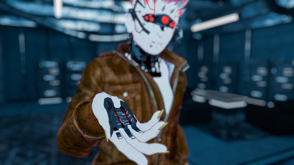 【珍飯亭男性ボディ対応】右手のサイバーウェアテクスチャ