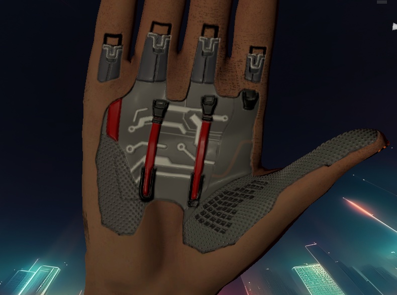 【珍飯亭男性ボディ対応】右手のサイバーウェアテクスチャ