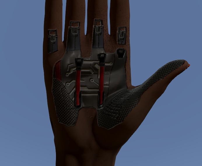 【珍飯亭男性ボディ対応】右手のサイバーウェアテクスチャ