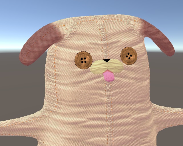 【胴長パグ対応】ぬい化ノーマルマップテクスチャ＋ボタン目　#パグ3D